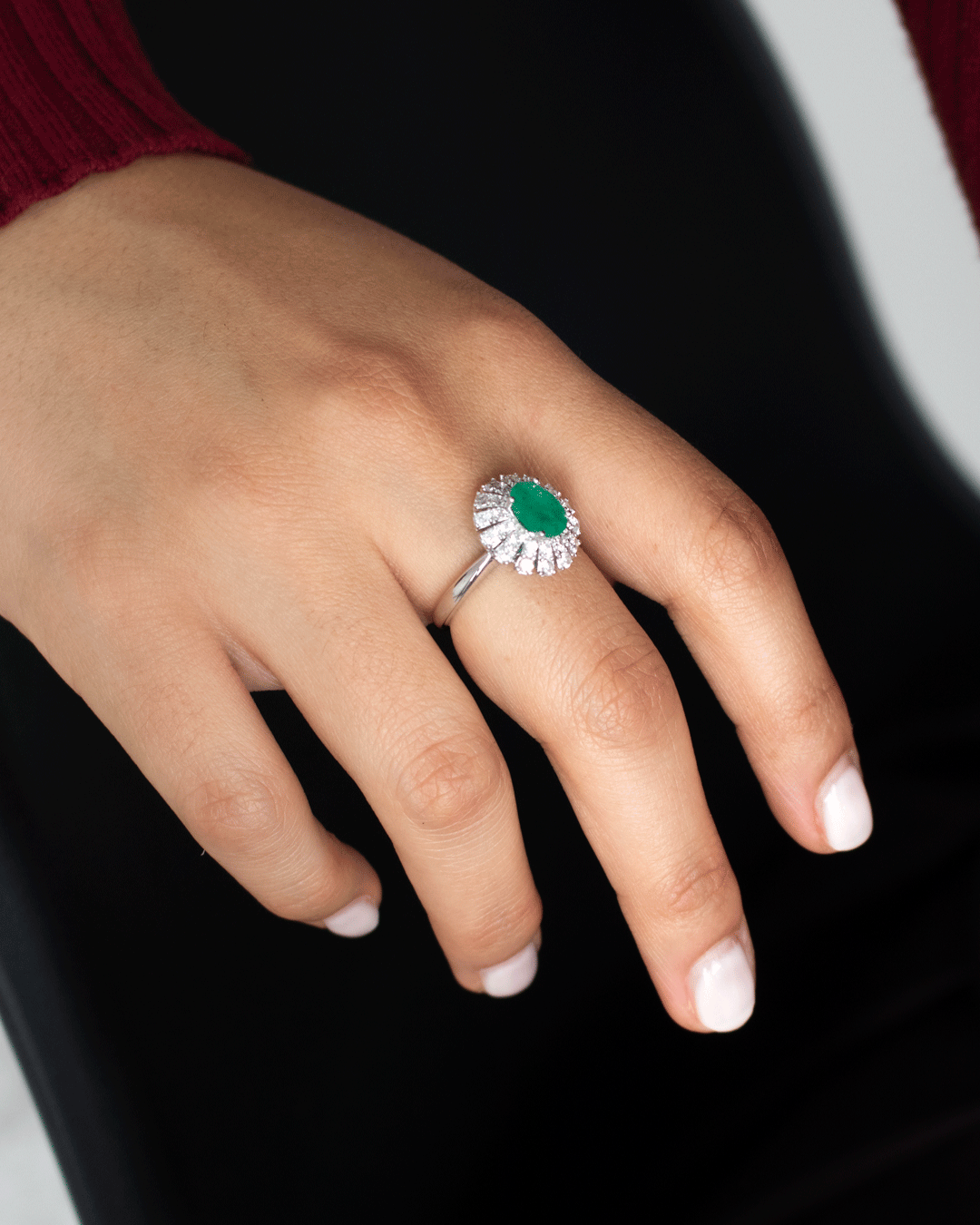 Anillo de Plata con Esmeralda