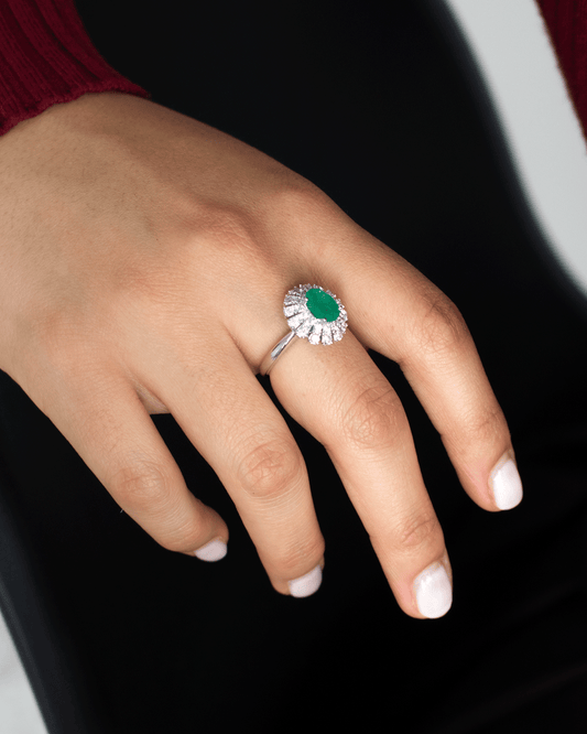 Anillo de Plata con Esmeralda