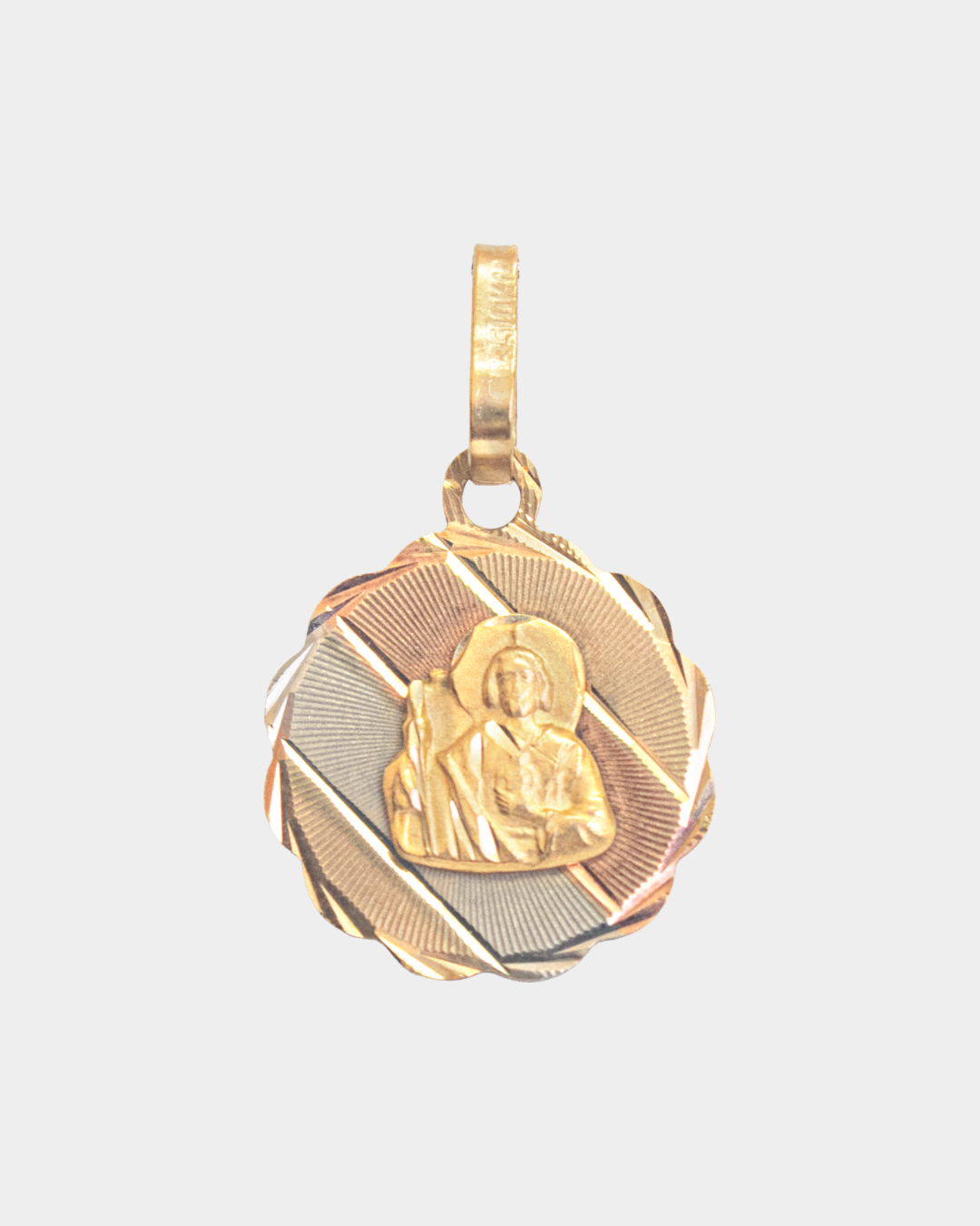 Medalla San Judas Tadeo Tres Oros 10k