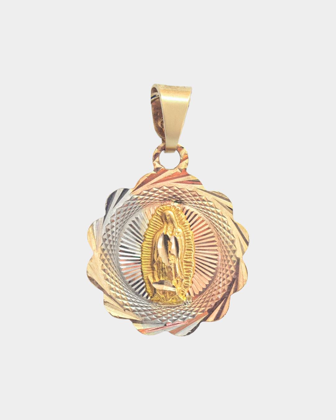 Medalla Virgen de Guadalupe Tres Oros 10k