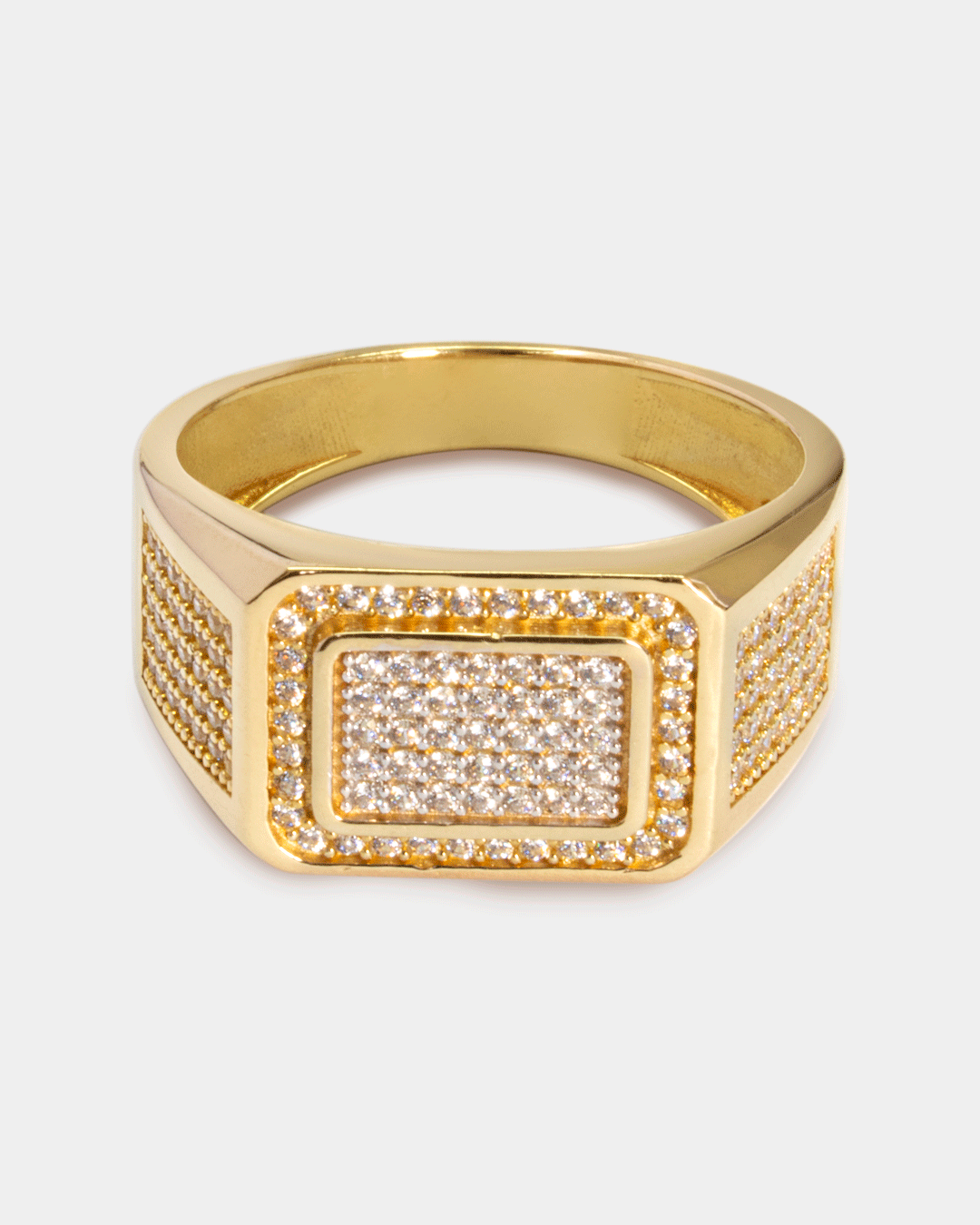 Anillo para Hombre con Zirconias Blancas