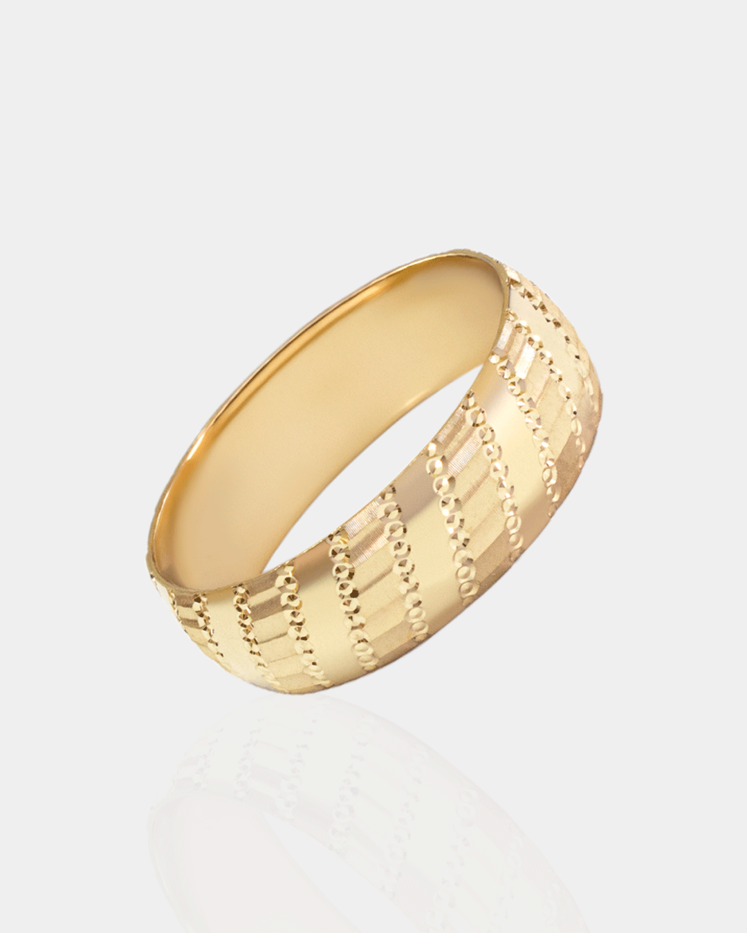 Argolla de Matrimonio de Oro Amarillo con Grabado