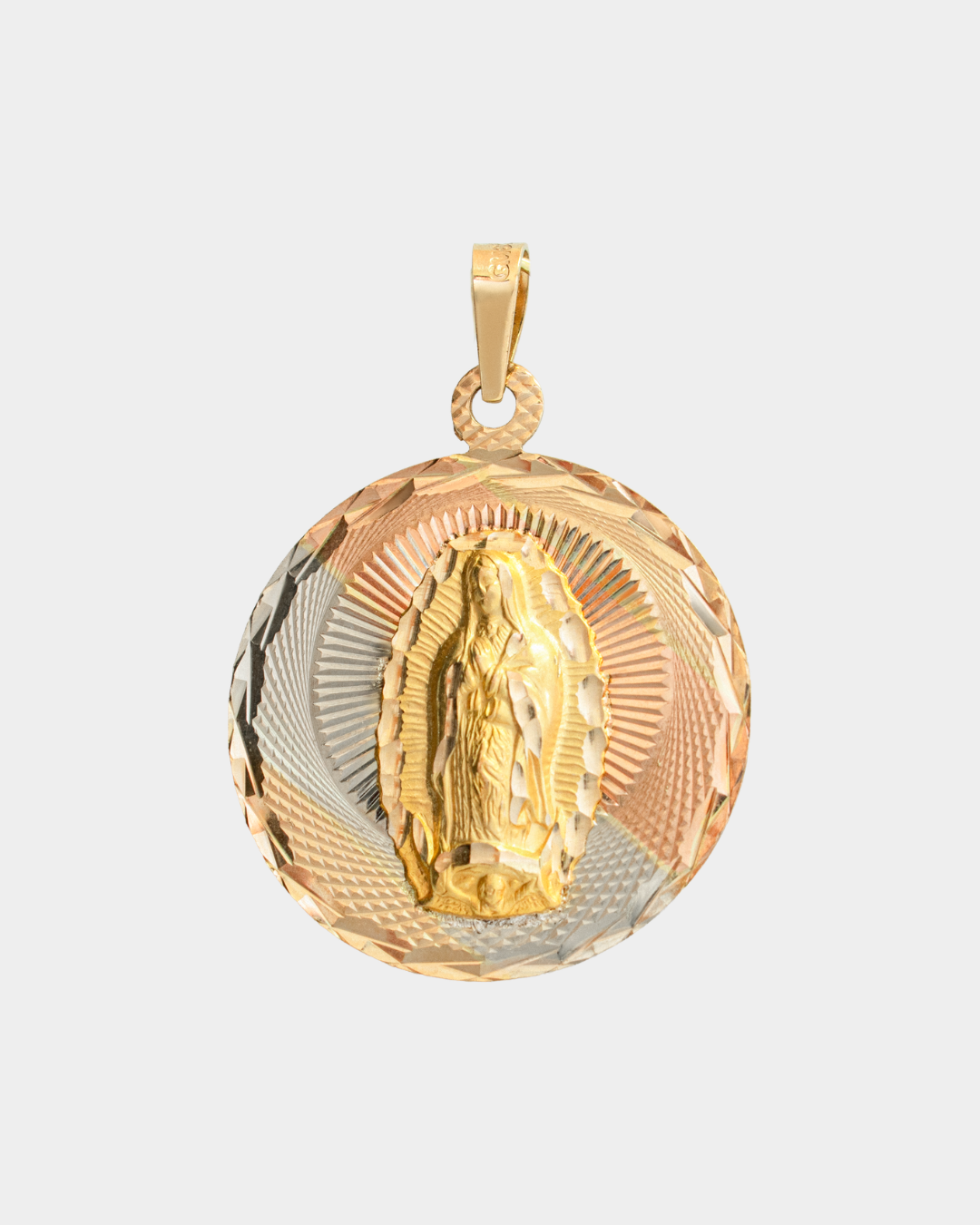 Medalla Virgen de Guadalupe Tres Oros 10k
