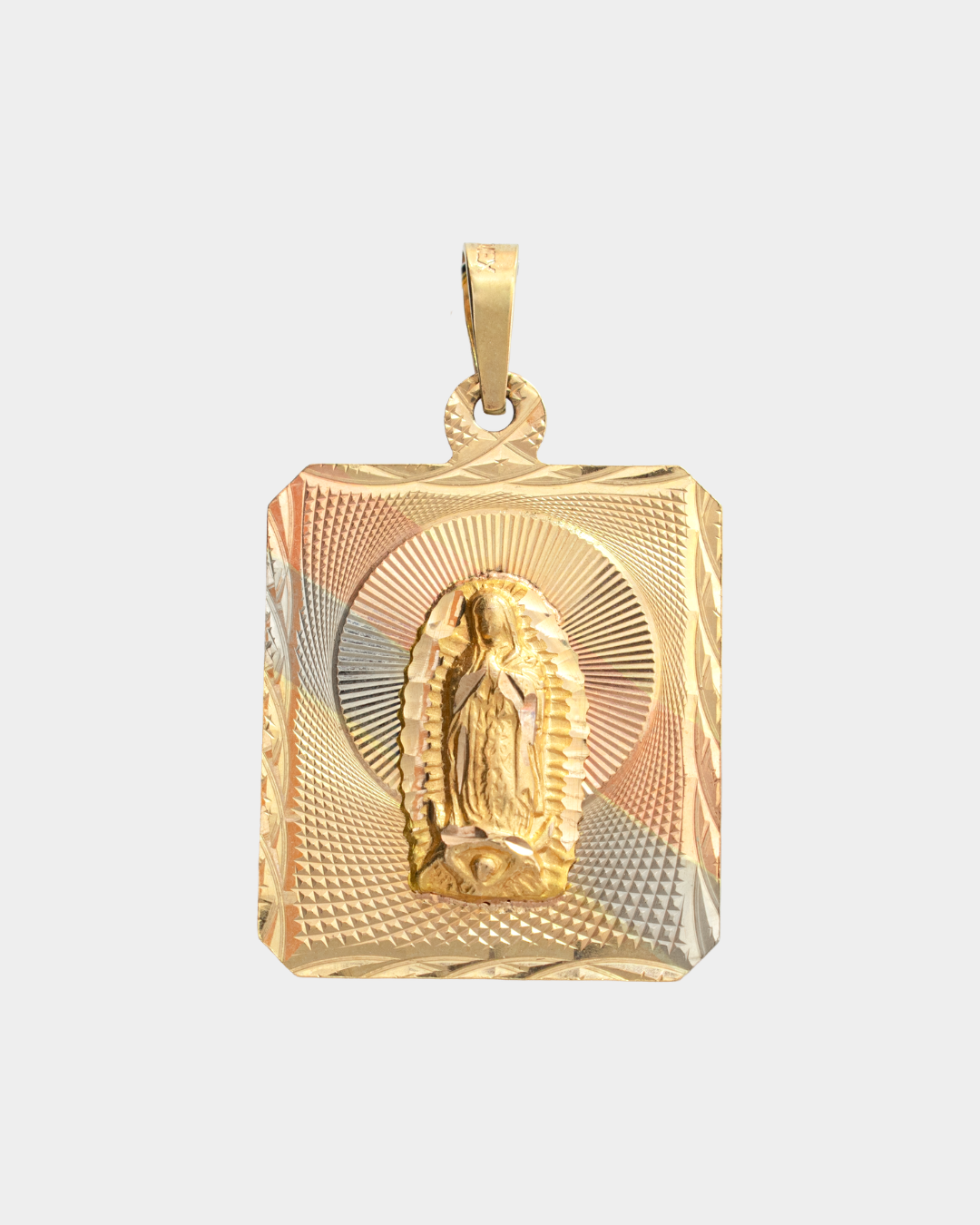Medalla Virgen de Guadalupe Tres Oros 10k