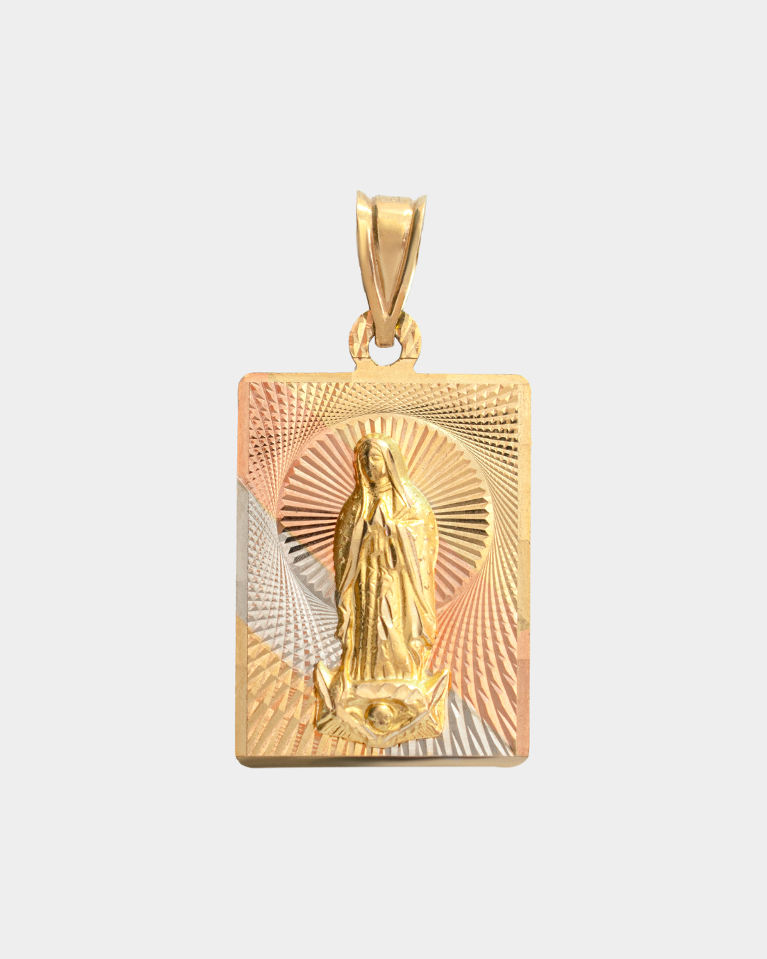 Medalla Virgen de Guadalupe Tres Oros 10k