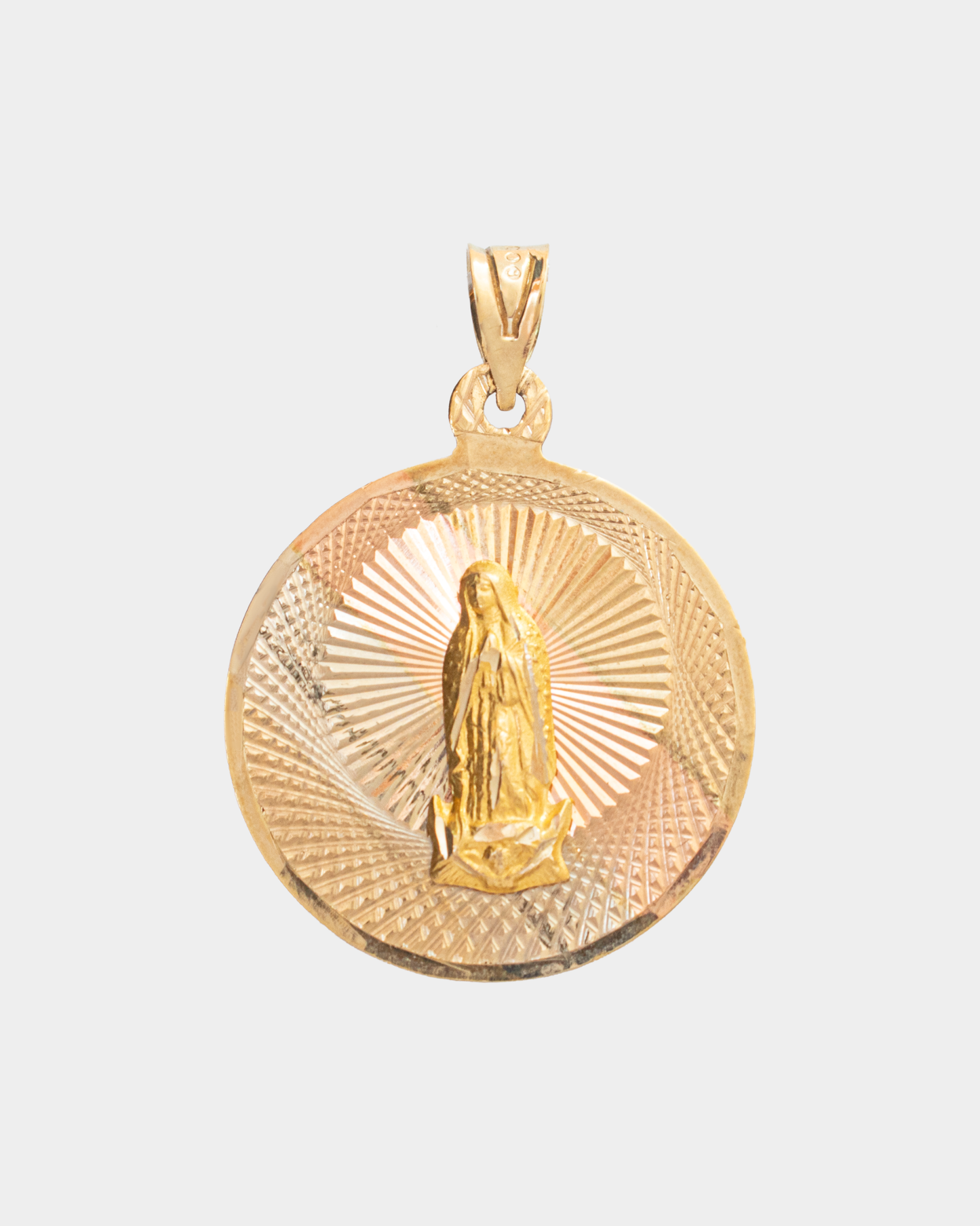 Medalla Virgen de Guadalupe Tres Oros 10k