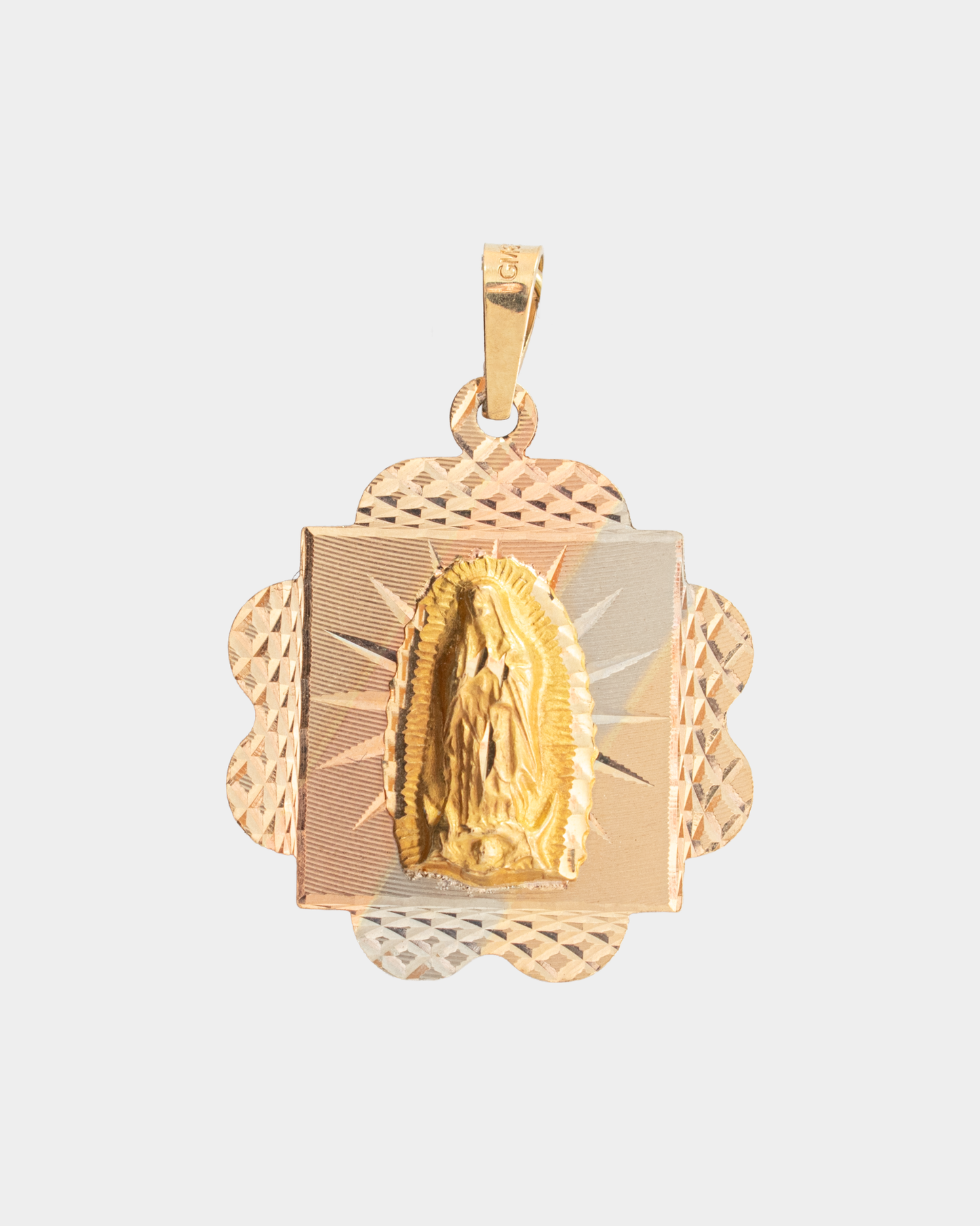 Medalla Virgen de Guadalupe Tres Oros 10k