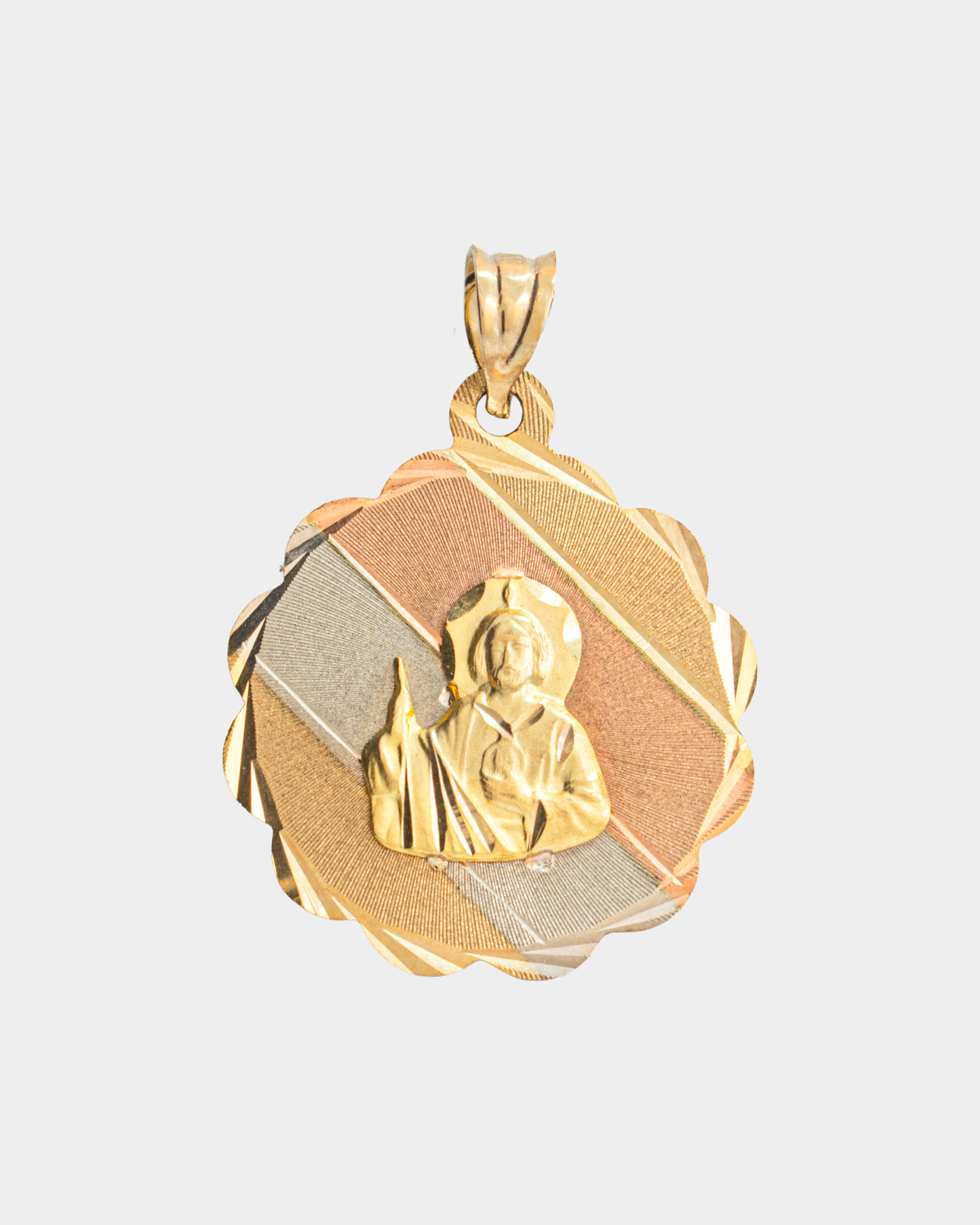 Medalla San Judas Tadeo Tres Oros 10k