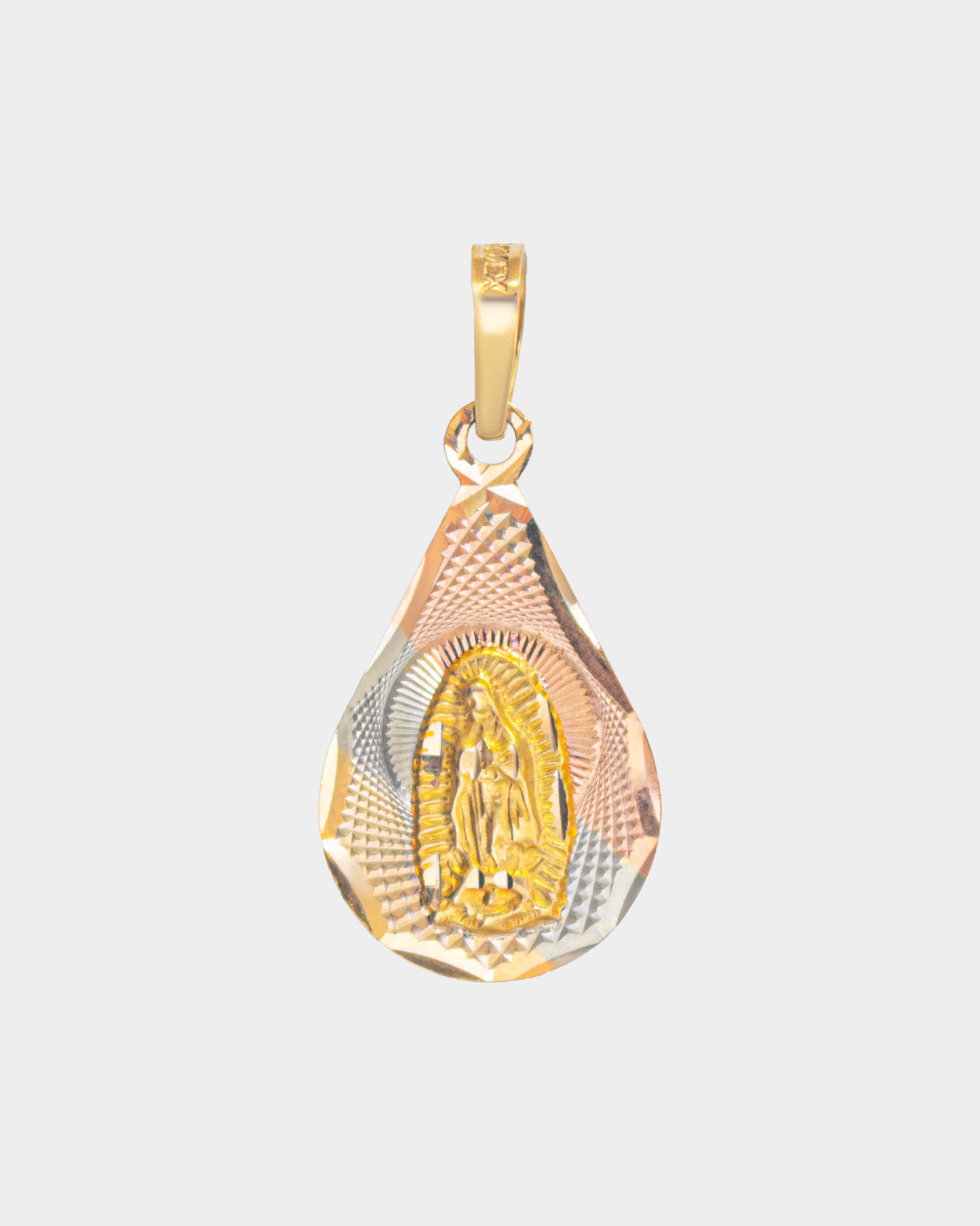 Medalla Virgen de Guadalupe Tres Oros 10k
