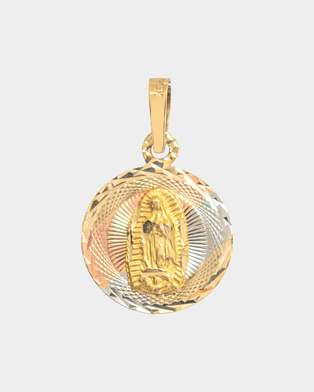 Medalla Virgen de Guadalupe Tres Oros 10k