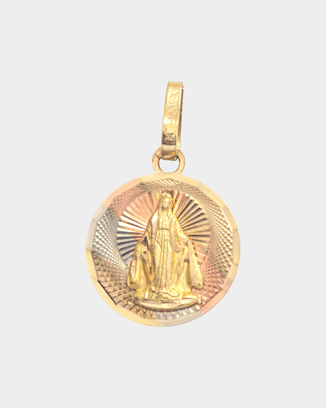Medalla Virgen Milagrosa Tres Oros 10k