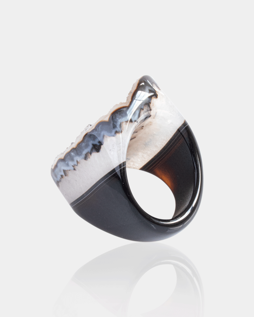 Anillo de Agata con Piedra Expuesta