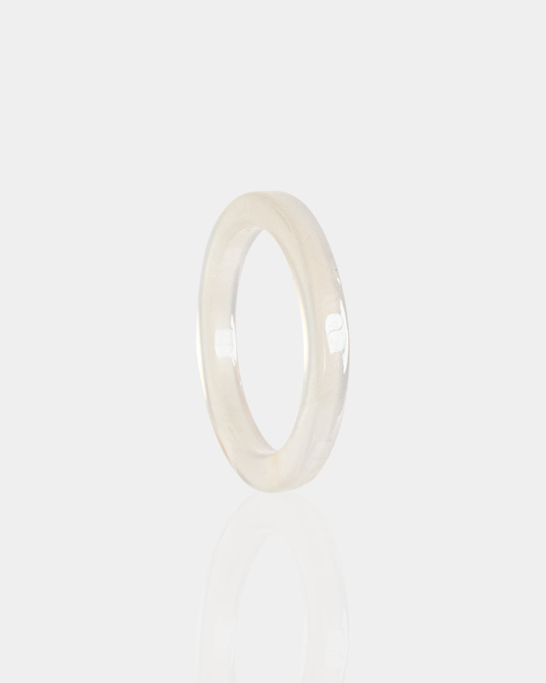 Anillo de Piedra Natural Agata Liso Delgado