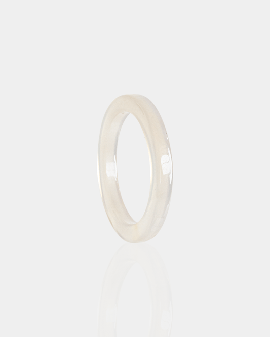 Anillo de Piedra Natural Agata Liso Delgado
