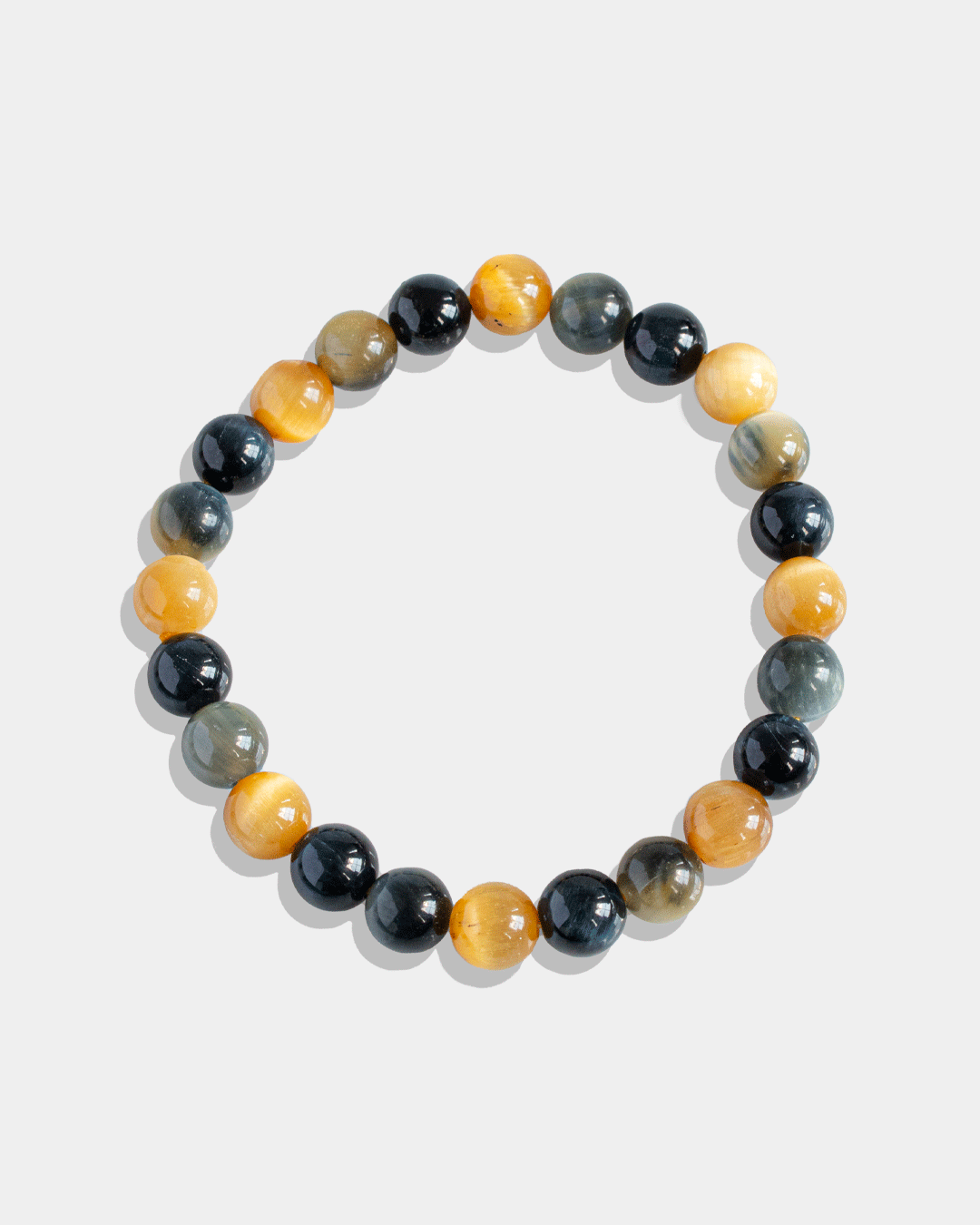 Pulsera ojo de tigre azul y amarillo