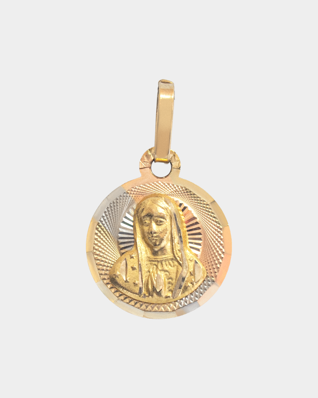 Medalla Virgen de Guadalupe Tres Oros 10k