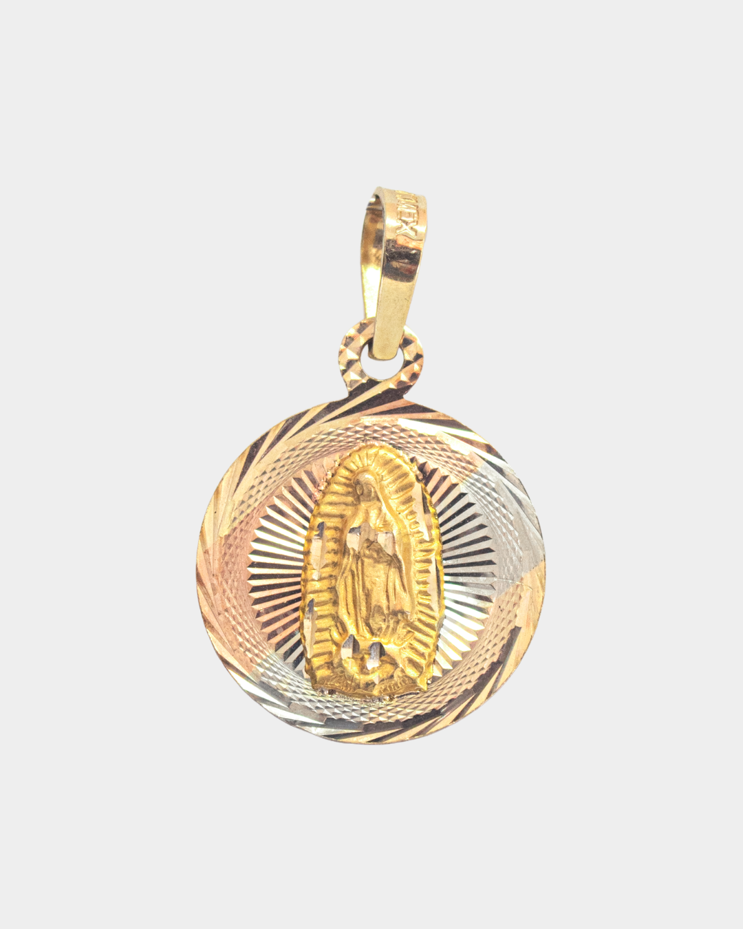 Medalla Virgen de Guadalupe Tres Oros 10k