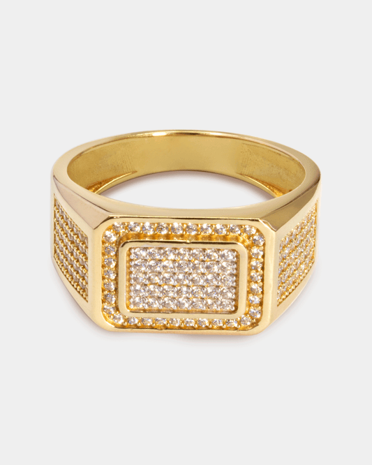 Anillo para Hombre con Zirconias Blancas
