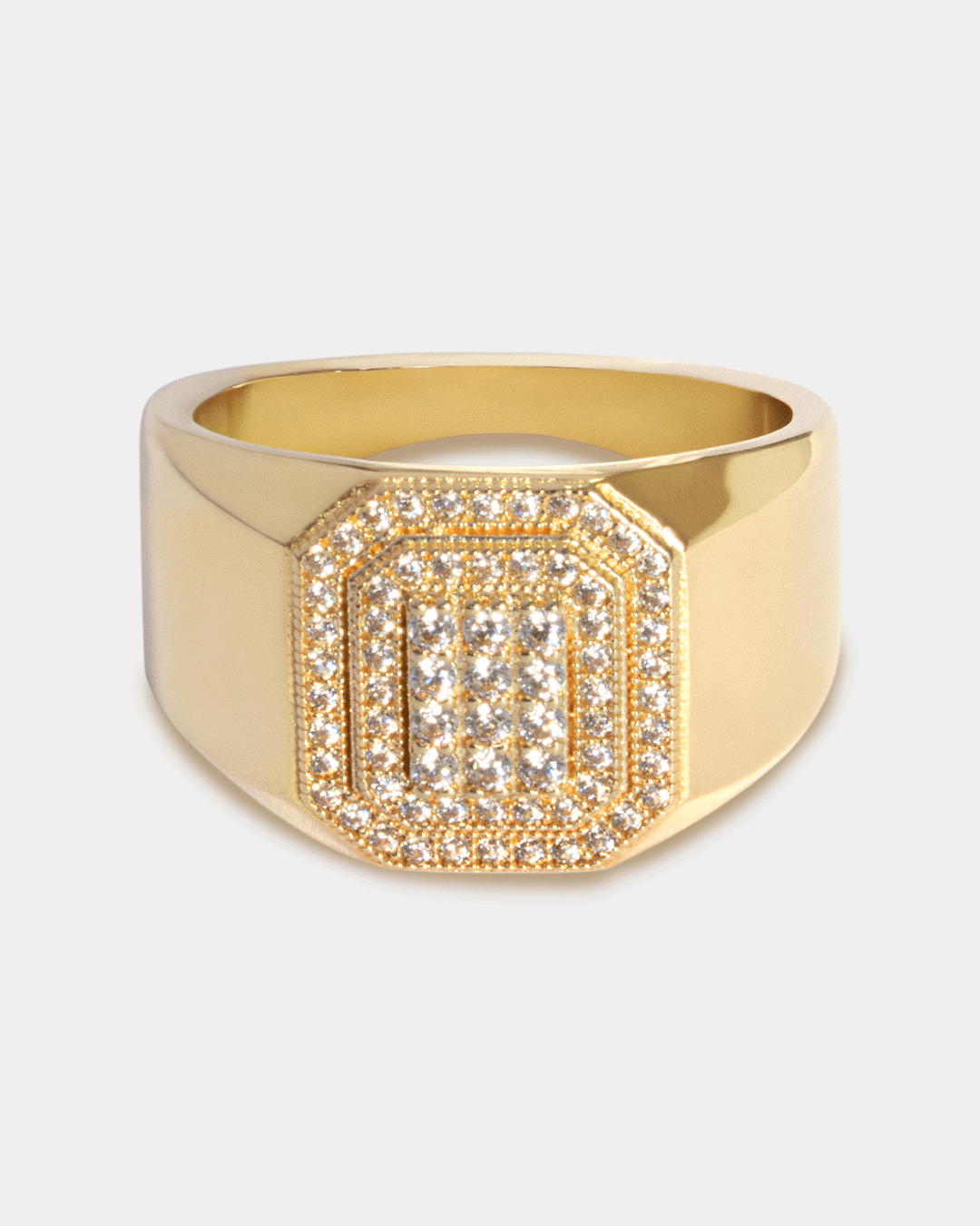 Anillo para Hombre con Zirconias Blancas
