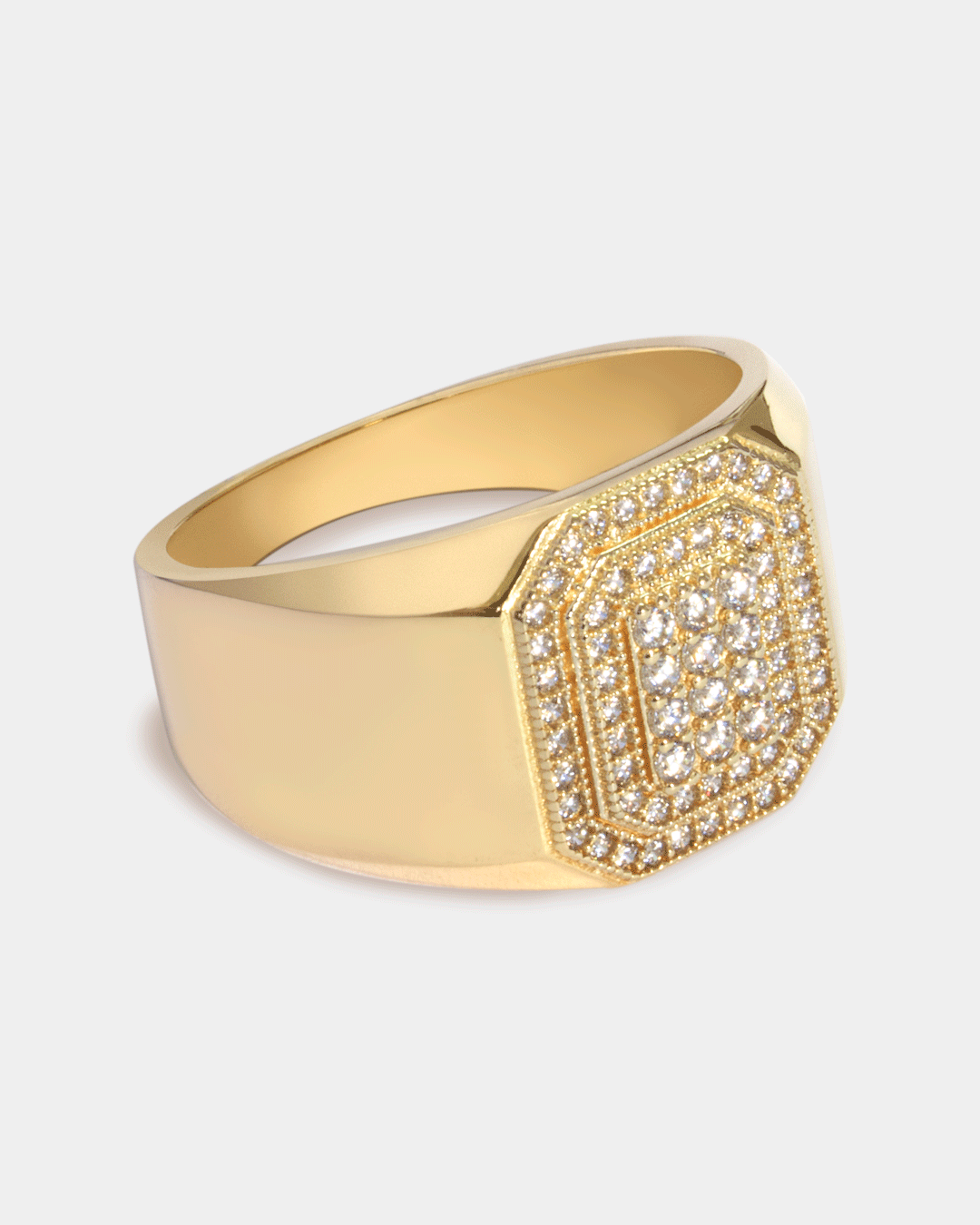Anillo para Hombre con Zirconias Blancas