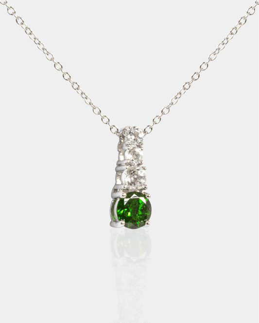 Gargantilla de Plata con Granate Verde