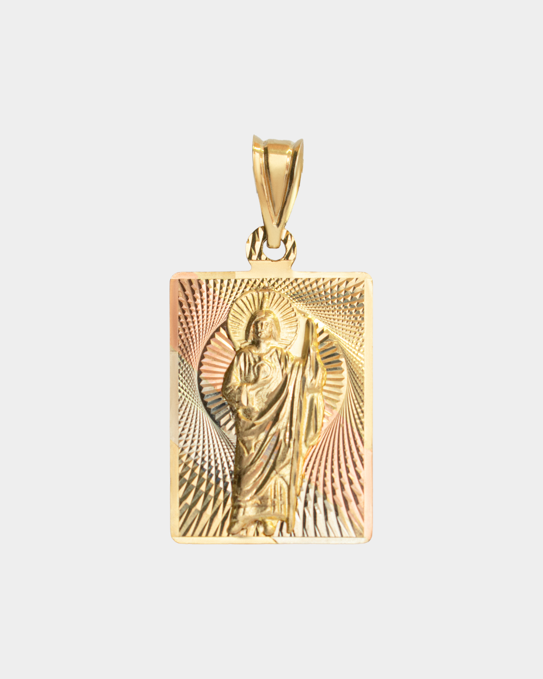 Medalla San Judas Tadeo Tres Oros 10k
