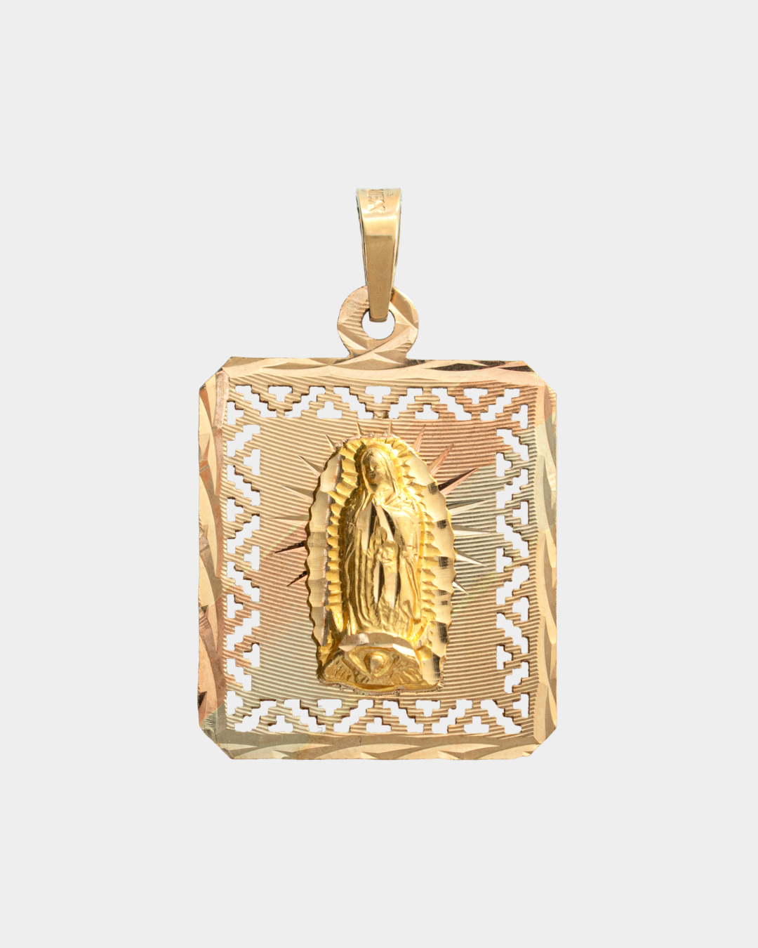 Medalla Virgen de Guadalupe Tres Oros 10k