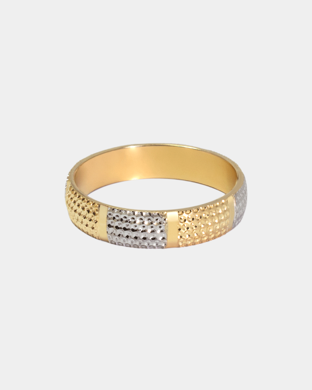 Argolla de Matrimonio de Oro Amarillo y Blanco con Grabado