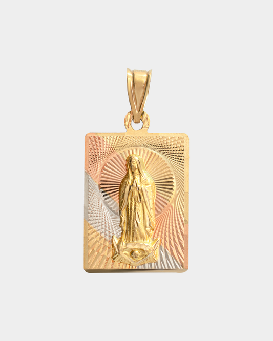 Medalla Virgen de Guadalupe Tres Oros 10k