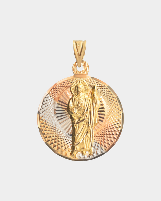 Medalla San Judas Tadeo Tres Oros 10k