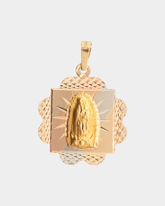 Medalla Virgen de Guadalupe Tres Oros 10k