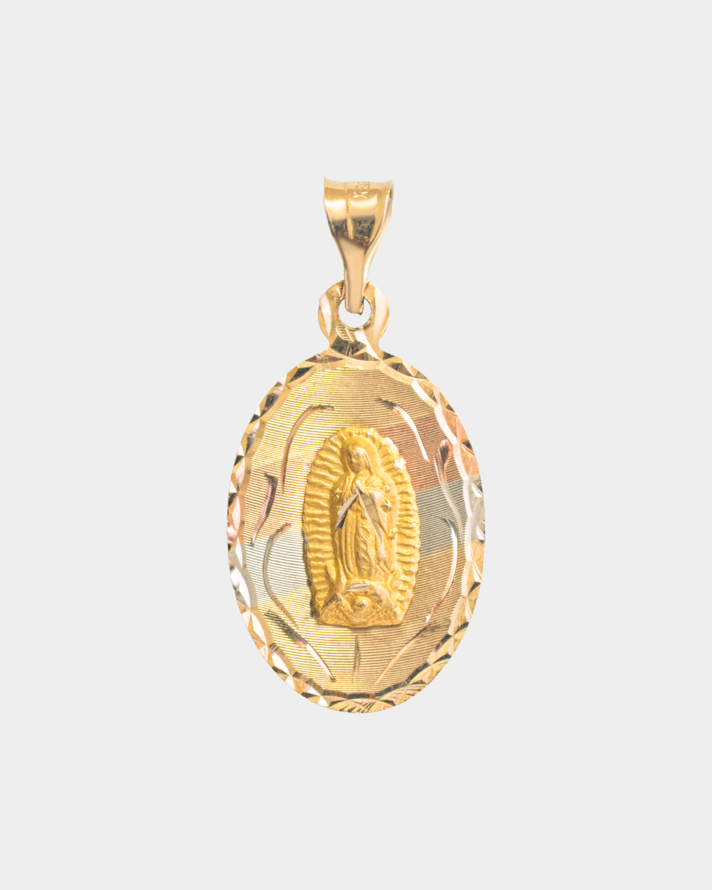 Medalla Virgen de Guadalupe Tres Oros 10k