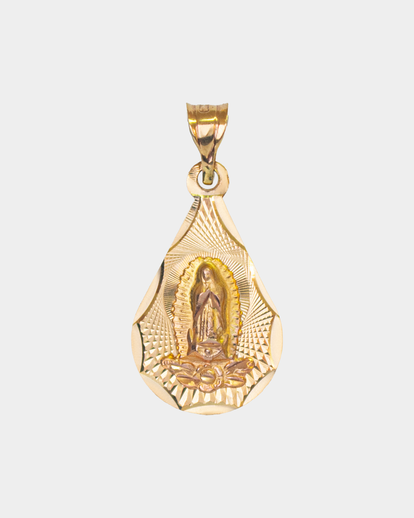 Medalla Virgen de Guadalupe Tres Oros 10k