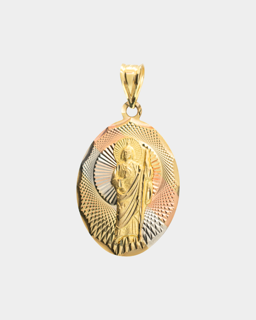 Medalla San Judas Tadeo Tres Oros 10k