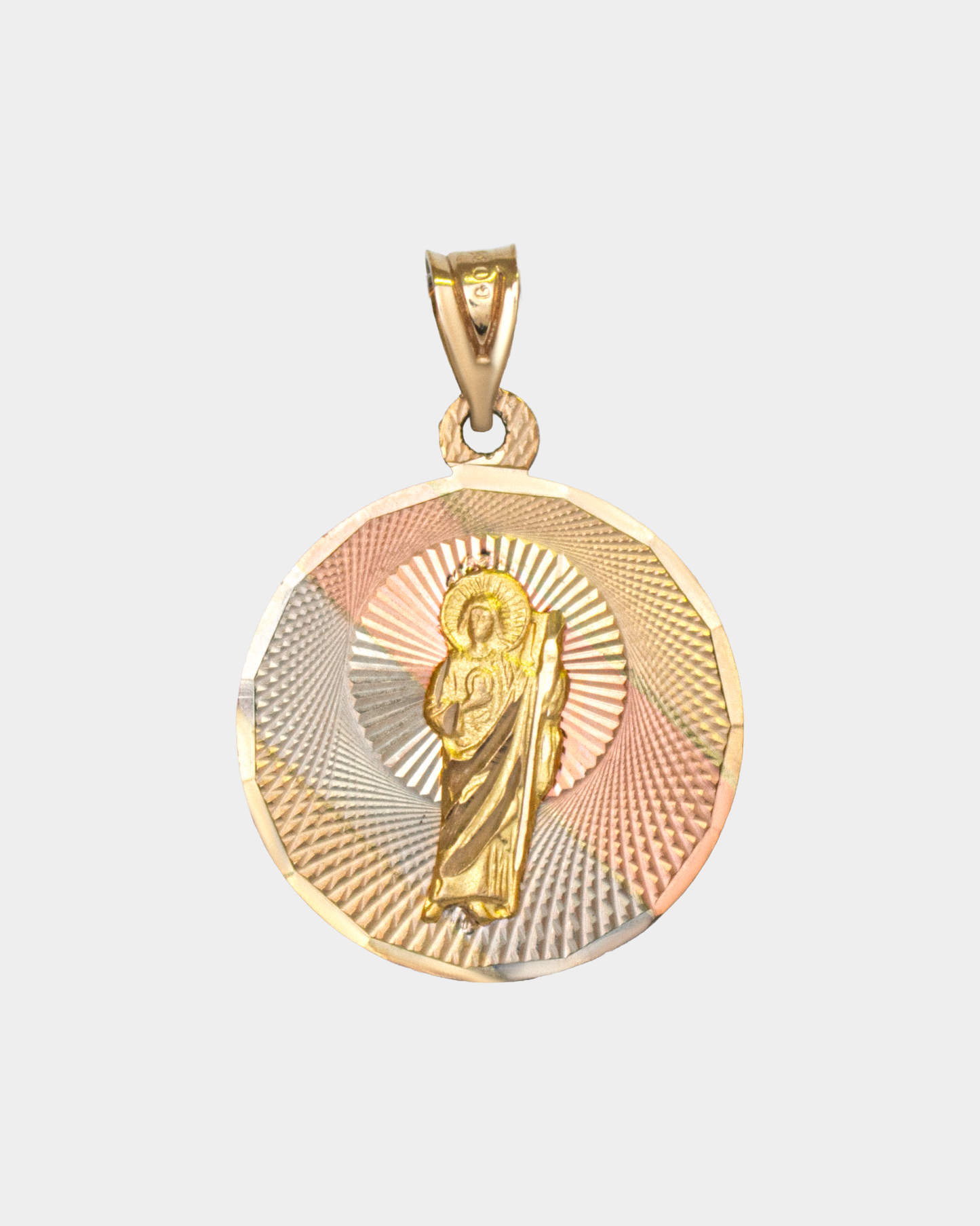 Medalla San Judas Tadeo Tres Oros 10k