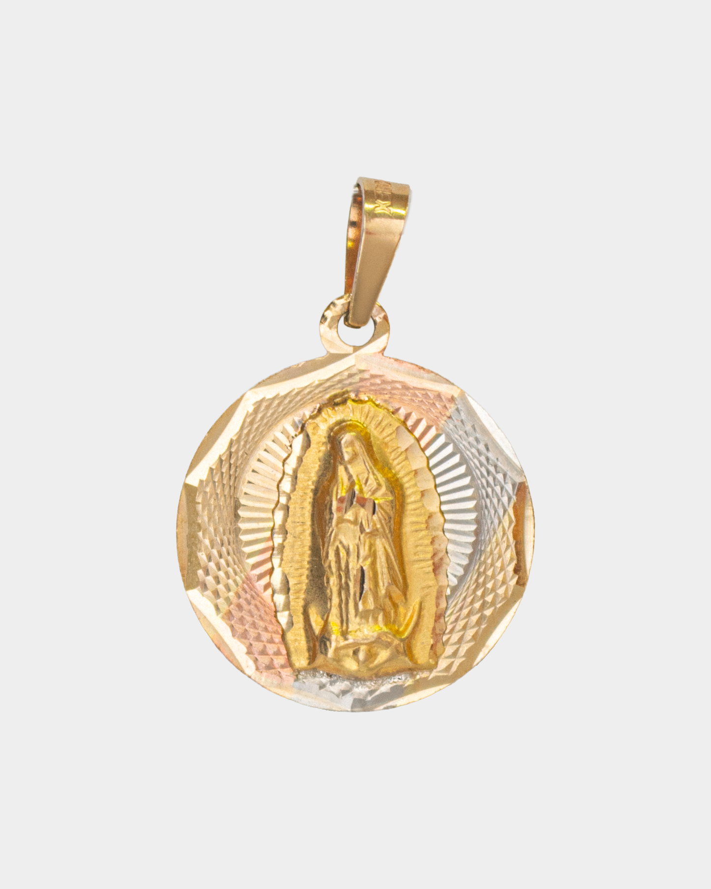 Medalla Virgen de Guadalupe Tres Oros 10k