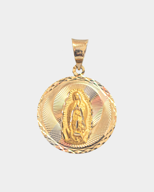 Medalla Virgen de Guadalupe Tres Oros 10k