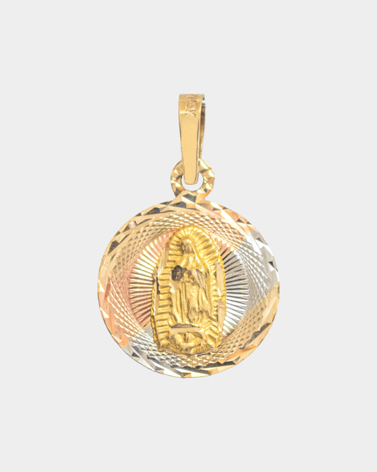 Medalla Virgen de Guadalupe Tres Oros 10k