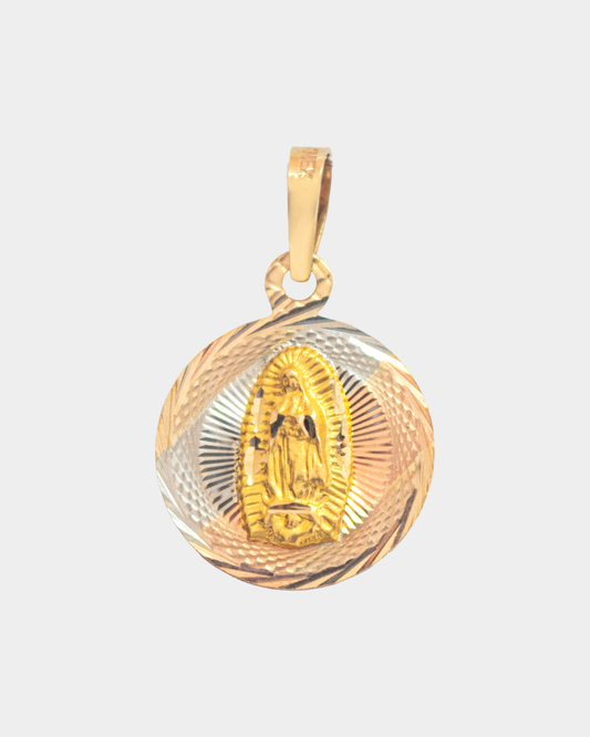 Medalla Virgen de Guadalupe Tres Oros 10k