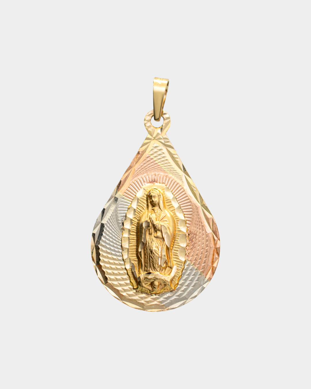 Medalla Virgen de Guadalupe Tres Oros 10k