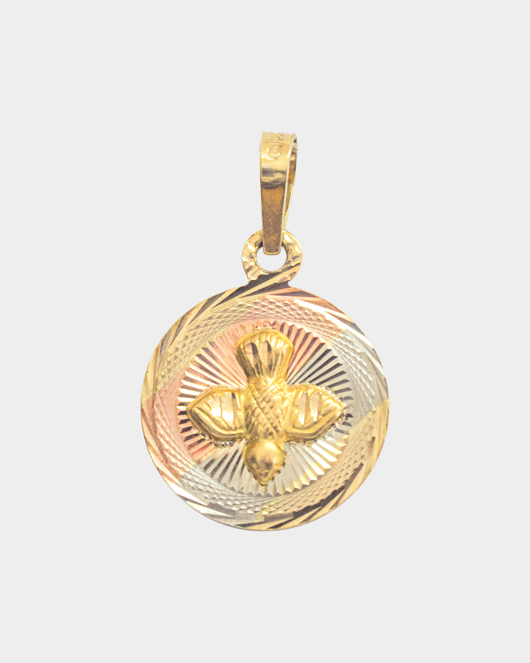 Medalla Espíritu Santo Tres Oros 10k