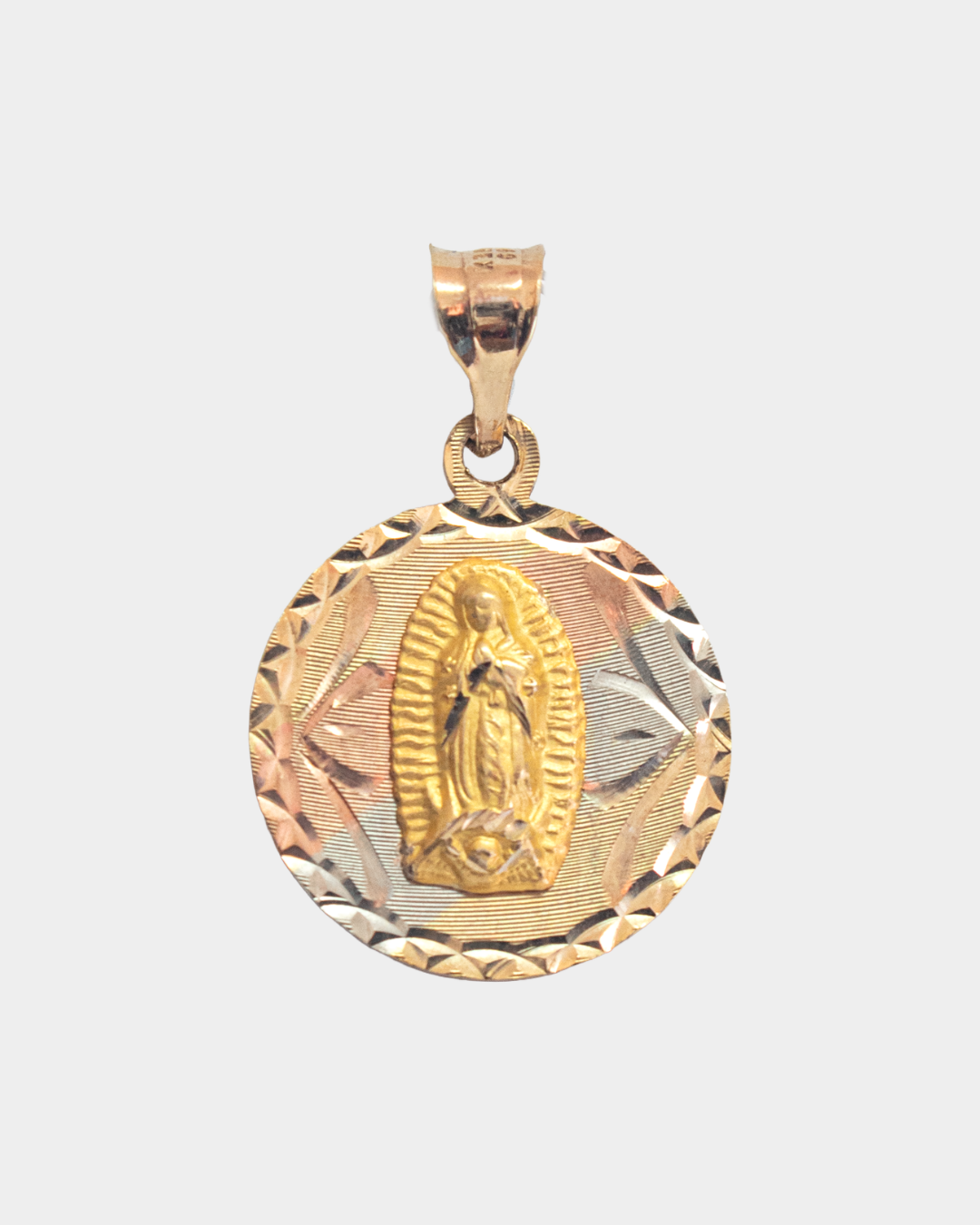 Medalla Virgen de Guadalupe Tres Oros 10k
