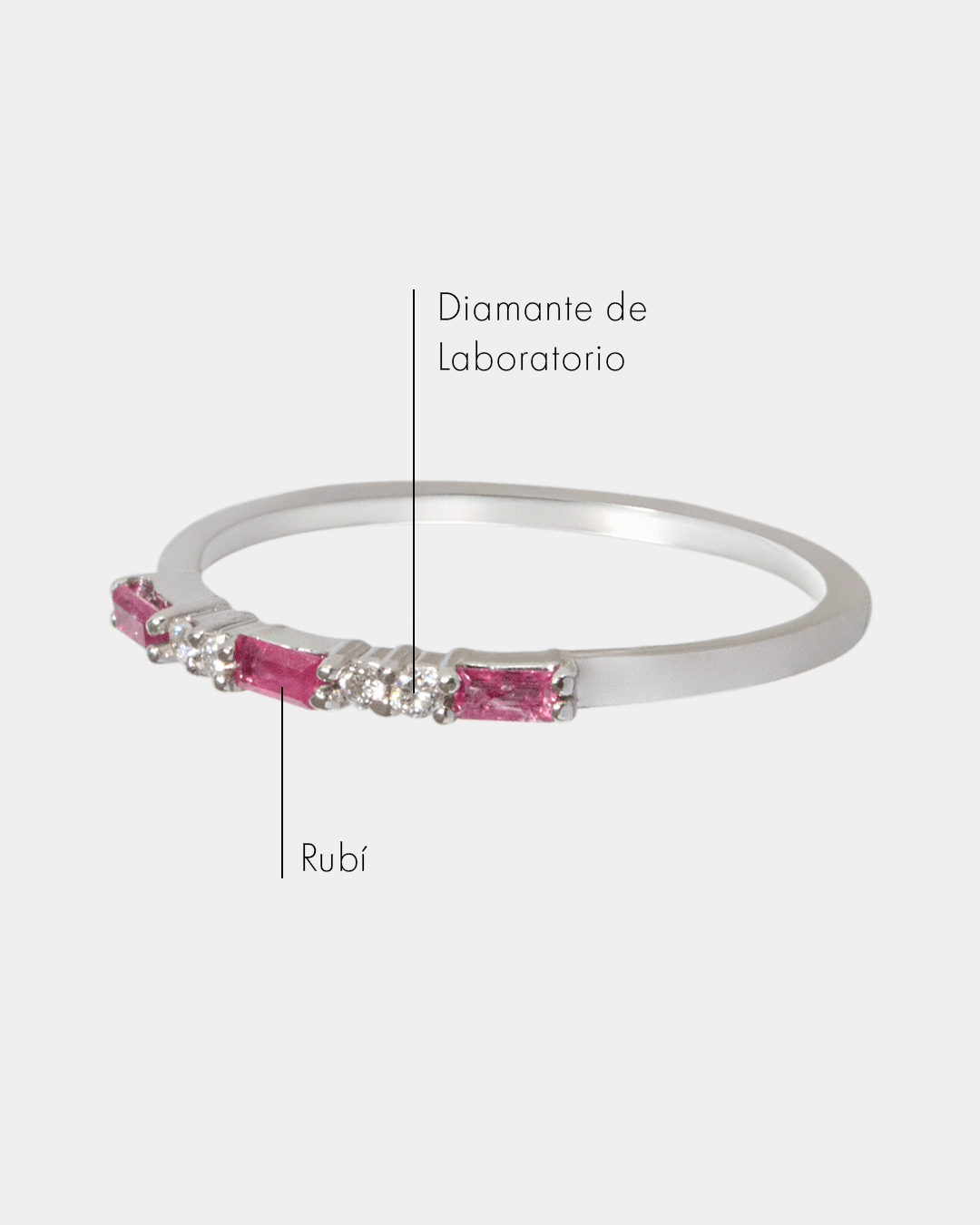 Anillo de Oro con Diamantes y Rubí
