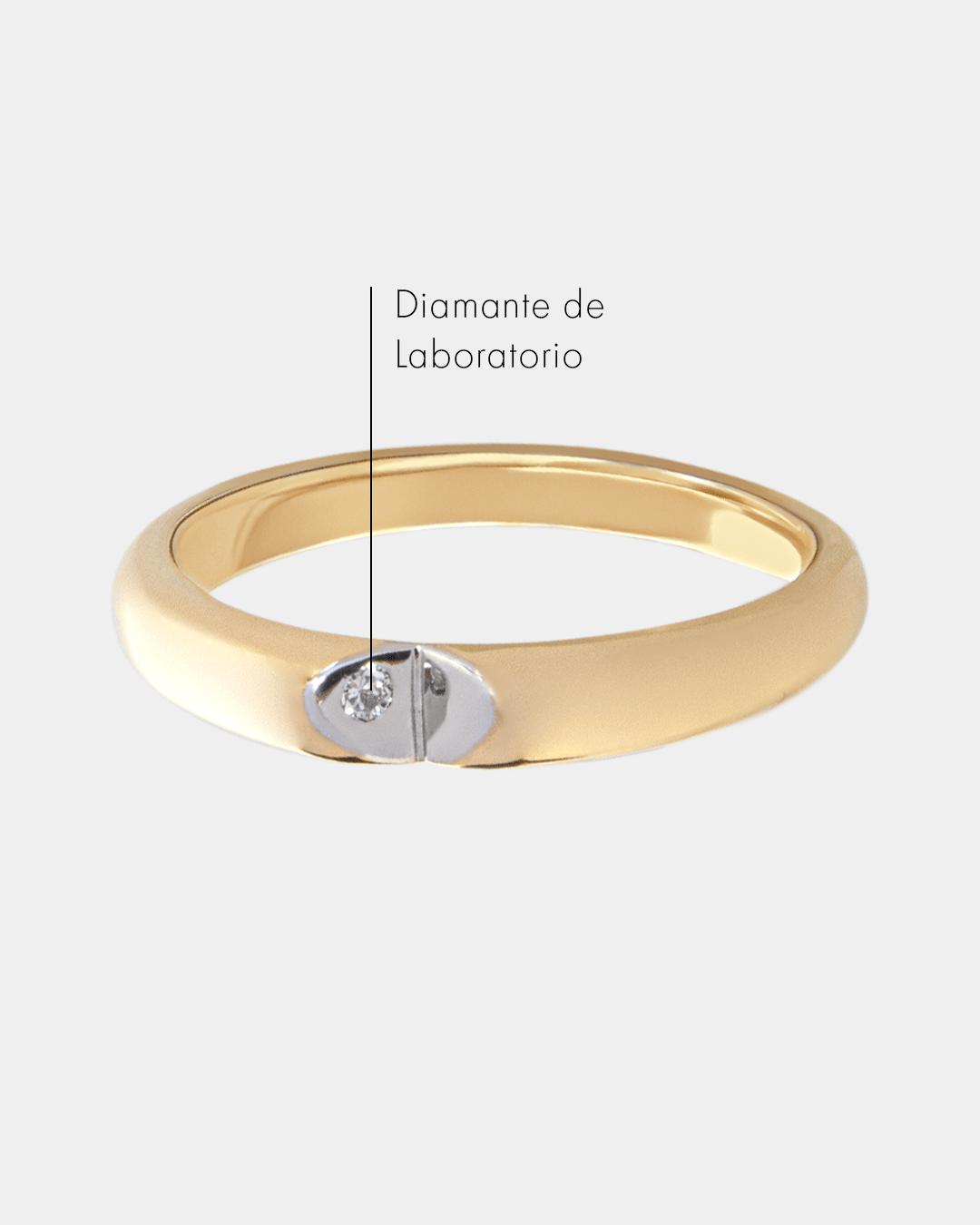 Anillo con Corazones de Oro y Diamante