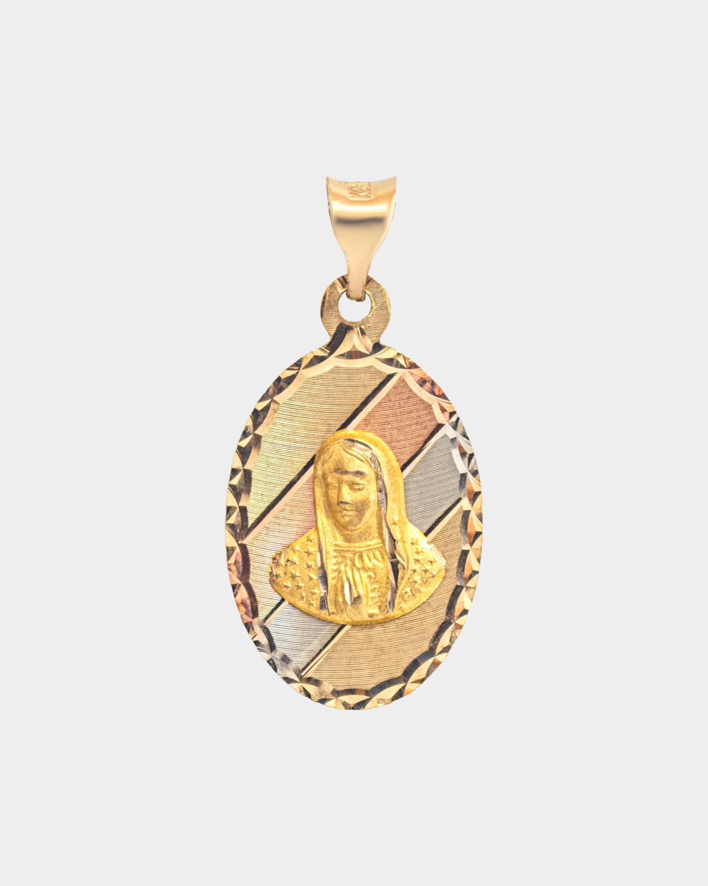 Medalla Virgen de Guadalupe Tres Oros 10k