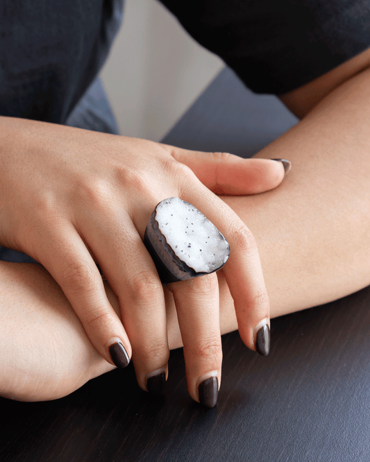 Anillo de Agata con Piedra Expuesta