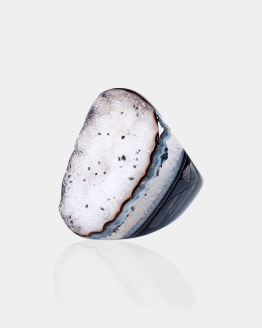 Anillo de Agata con Piedra Expuesta