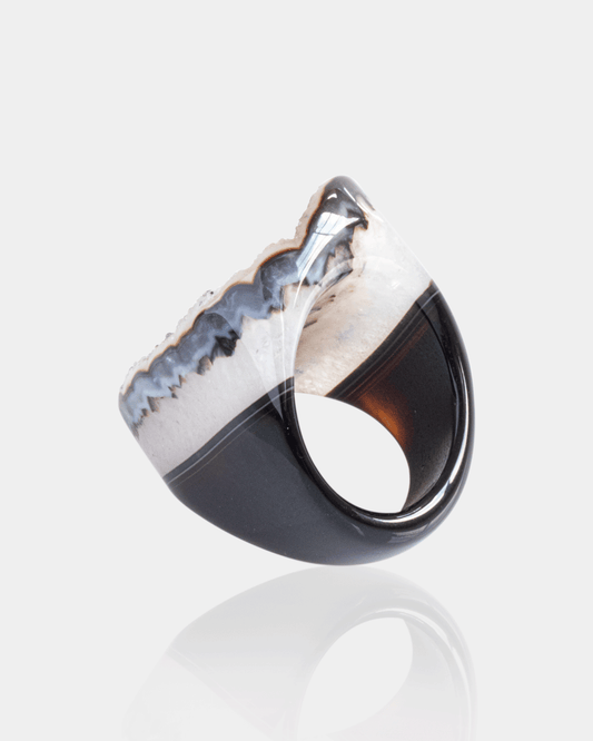 Anillo de Agata con Piedra Expuesta