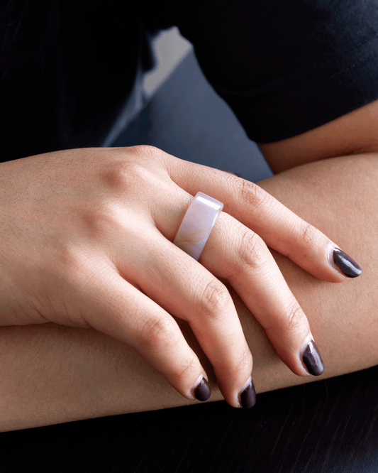 Anillo de Agata Liso Grueso