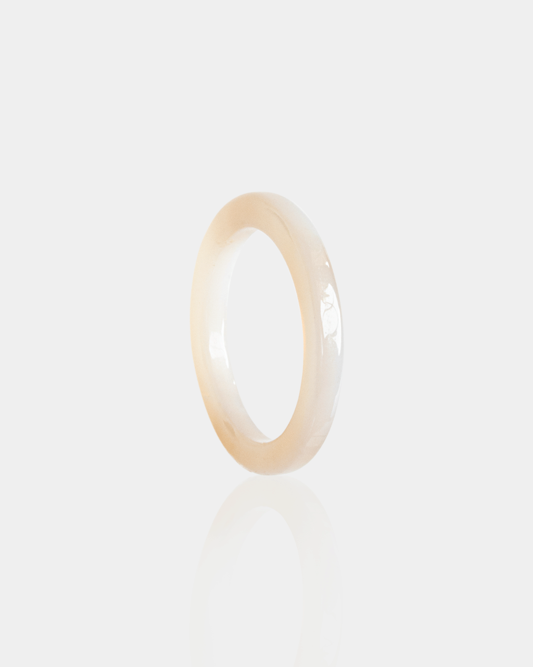 Anillo de Piedra Natural Agata Liso Delgado
